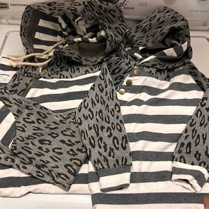 Ampersand Double Hood Sweatshirts Mommy and Me